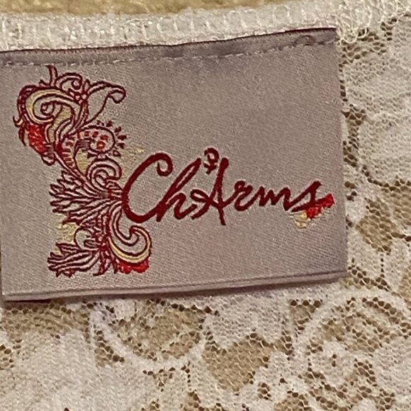 CHARMS Floral Lace Long Sleeved Top White Women's Size (L) - Picture 4 of 8